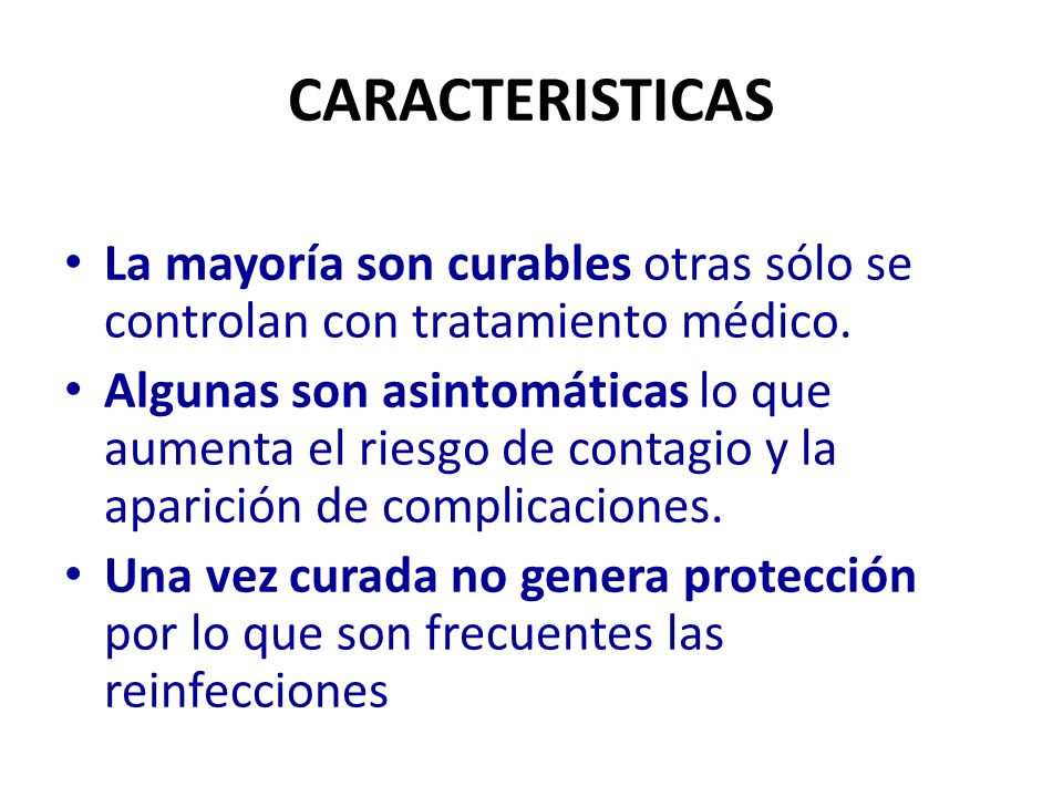 Caracteristicas de las enfermedades de transmision sexualidad